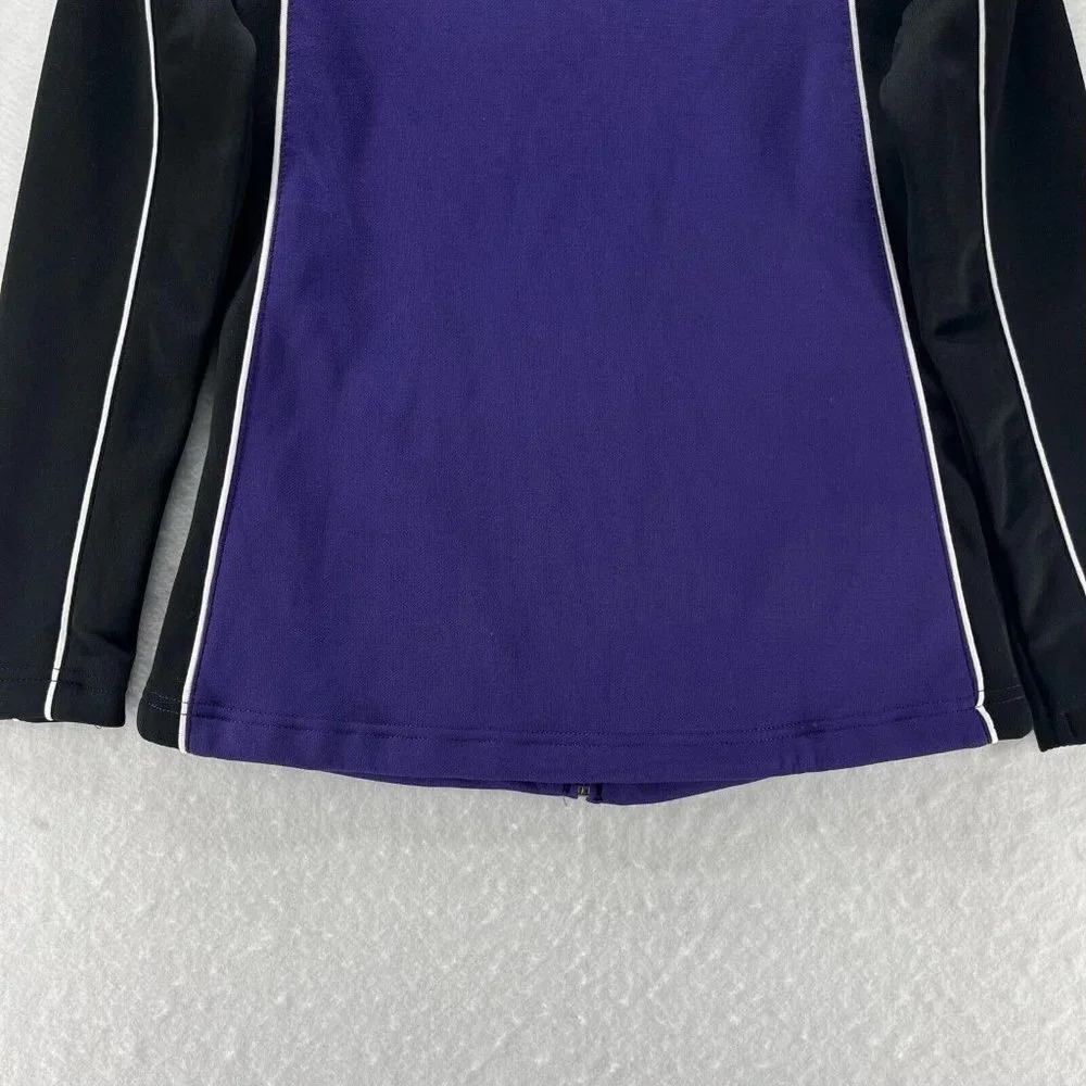 Charles River Sport Jacket Girls Sz M Olympian Warm Up Full Zip Athletic Purple - Picture 6 of 11